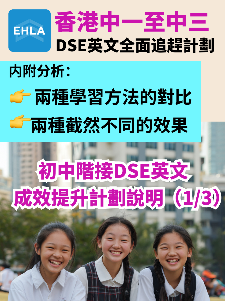 初中銜接 DSE 英文|成效提升計劃說明(1/3)